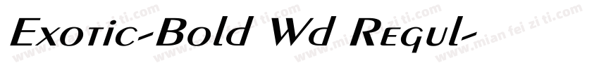 Exotic-Bold Wd Regul字体转换